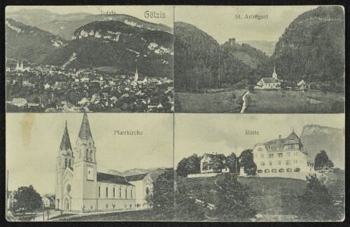 Götzis : Totale : St. Arbogast : Pfarrkirche : Rütte : [Correspondenz-Karte ...]