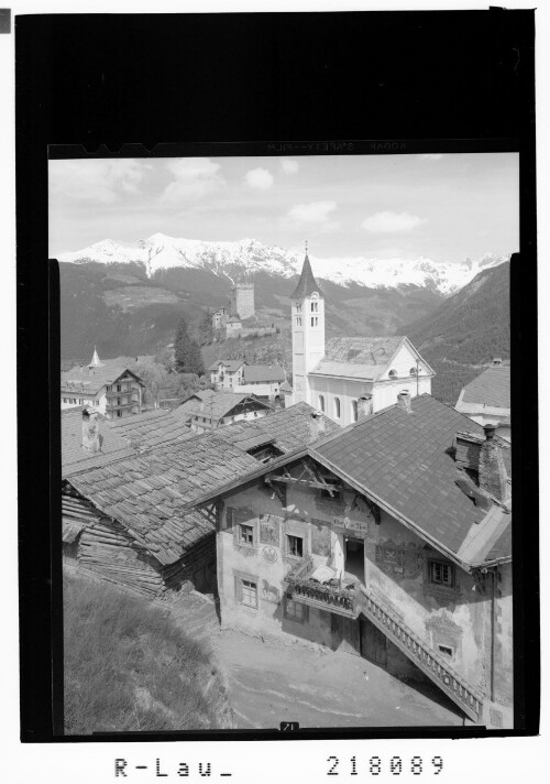 Ladis Oberinntal Tirol : [Ladis mit Burg Laudegg im Oberinntal gegen Kaunergrat]