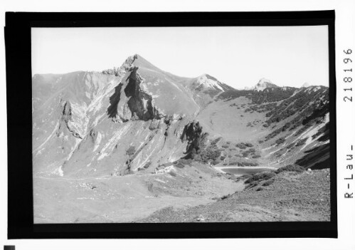 [Landsberger Hütte gegen Schochenspitze und Litnisschrofen Tirol]