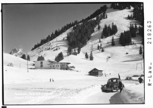 Tannheim, Tirol Lift Cafe mit Gimpel 2176 m und Rote Flüh 2111 m