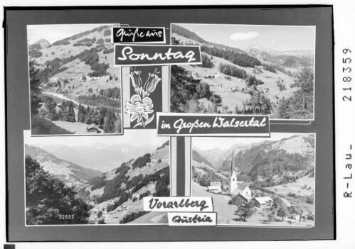 Grüsse aus Sonntag im Grossen Walsertal Vorarlberg Austria