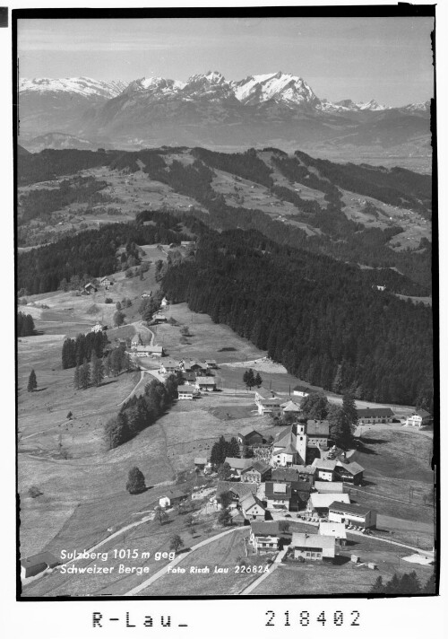 Sulzberg 1915 m gegen Schweizer Berge : [Sulzberg gegen Altmann und Säntis]