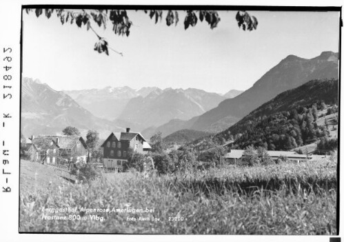 Berggasthof Alpenrose in Amerlügen bei Frastanz 800 m