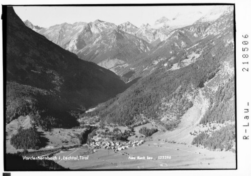 Vorderhornbach im Lechtal, Tirol : [Vorderhornbach im Lechtal gegen das Hornbachtal mit Krottenspitze und Grosser Wilder]