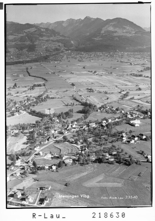 Meiningen Vorarlberg : [Meiningen gegen Laternsertal mit Walserkamm]