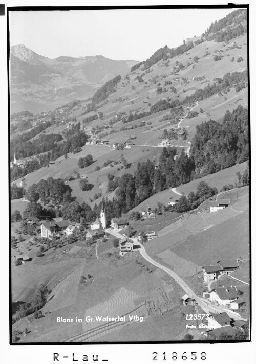Blons im Grossen Walsertal Vorarlberg : [Blons im Grossen Walsertal gegen Drei Schwestern]