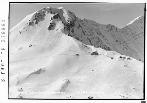 Lermoos 1000 m Tirol Grubigsteihaus : [Gipfelhaus Grubigstein ob Lermoos mit Grubigstein und Gartnerwand]