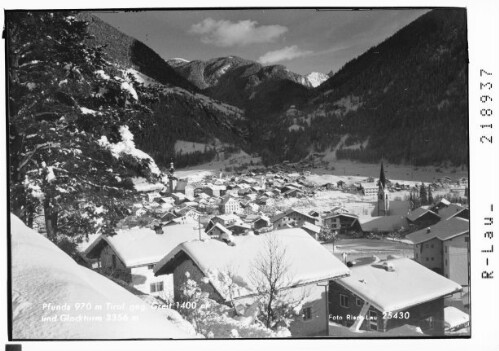 Pfunds 970 m Tirol gegen Greit 1400 m und Glockturm 3356 m