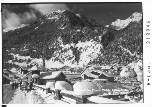 Winterliches Pfunds 970 m Oberinntal Tirol : [Pfunds gegen Kreuzjoch und Praiskopf]