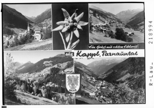 Ein Gruß mit echtem Edelweiß aus Kappl Paznauntal
