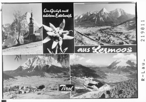 Ein Gruß mit echtem Edelweiß aus Lermoos Tirol