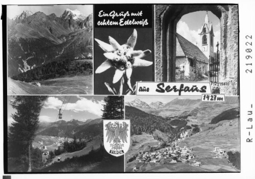 Ein Gruß mit echtem Edelweiß aus Serfaus 1427 m