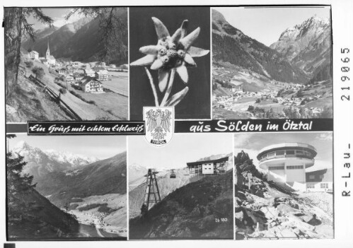 Ein Gruß mit echtem Edelweiß aus Sölden im Ötztal