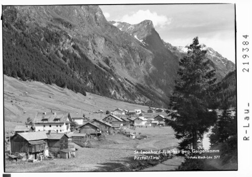 St.Leonhard - Piössmes gegen Geigenkamm Pitztal / Tirol