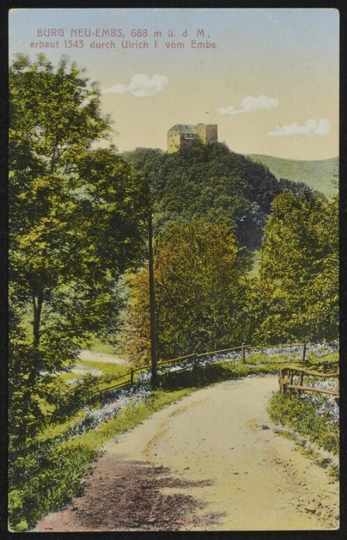 [Hohenems] Burg Neu-Embs, 688 m ü. d. M., erbaut 1343 durch Ulrich I. vom Embs
