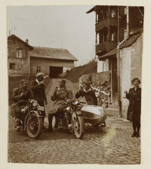 [Motorradausflug, Norbert Bertolini und Werner Schlegel]