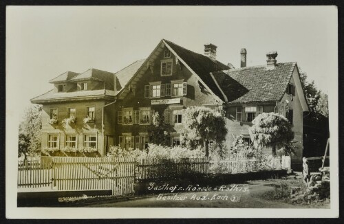 Gasthof z. Rössle - Röthis : Besitzer Rud. Koch