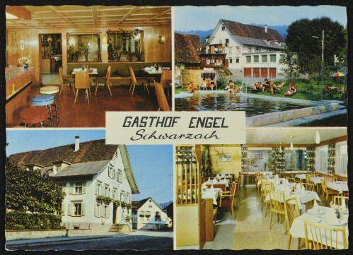 Gasthof Engel Schwarzach : [Gasthof und Pension Engel, Schwarzach-Vorarlberg Besitzer: Fam. Josef Meusburger, Tel.: 0 55 72 / 31 59 Eigenes Schwimmbad, gute Küche, gepflegte Getränke ...]