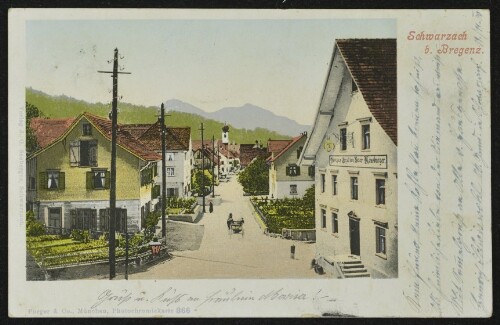 Schwarzach b. Bregenz : [Correspondenz-Karte An ... in ...]