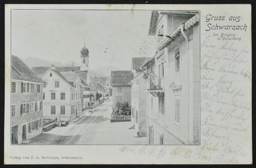 Gruss aus Schwarzach bei Bregenz in Vorarlberg : [Correspondenz-Karte ...]