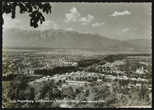 Sulz, Vorarlberg mit Rheintal u. Schweizer Berge