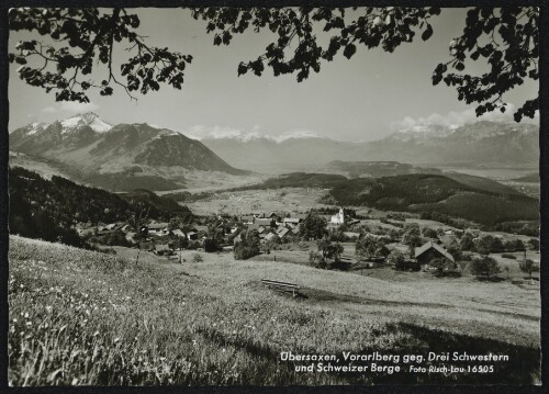 Übersaxen, Vorarlberg geg. Drei Schwestern und Schweizer Berge