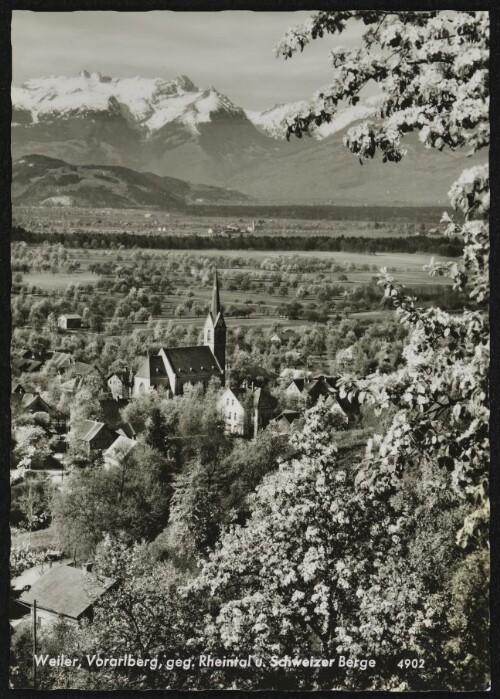 Weiler, Vorarlberg, geg. Rheintal u. Schweizer Berge