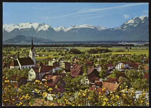 [Weiler] : [Weiler im Rheintal gegen Schweizer Berge Vorarlberg, Österreich ...]