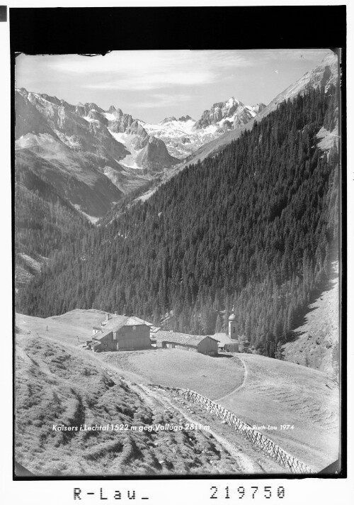 Kaisers im Lechtal gegen Valluga 2811 m : [Kaisers im Kaisertal gegen Valluga]