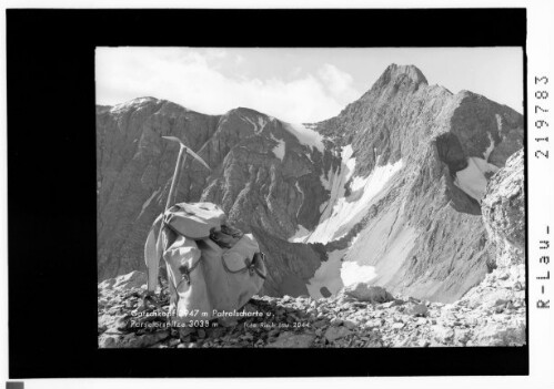 Gatschkopf 2947 m, Patrolscharte und Parseierspitze 2038 m : [Blick von der Wegscharte zum Gatschkopf und zur Parseier Spitze]