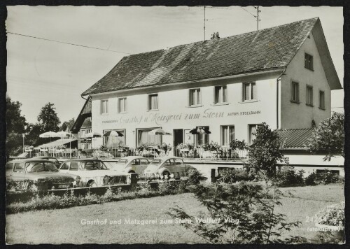 Gasthof und Metzgerei zum Stern Wolfurt Vlbg. : [Gasthof zum Stern, Wolfurt, Vorarlberg, Tel. (0 55 74) 3 13 44, eigene Metzgerei, gute Küche, Fremdenzimmer, Liegewiese, automatische Kegelbahn, großer Parkplatz ...]