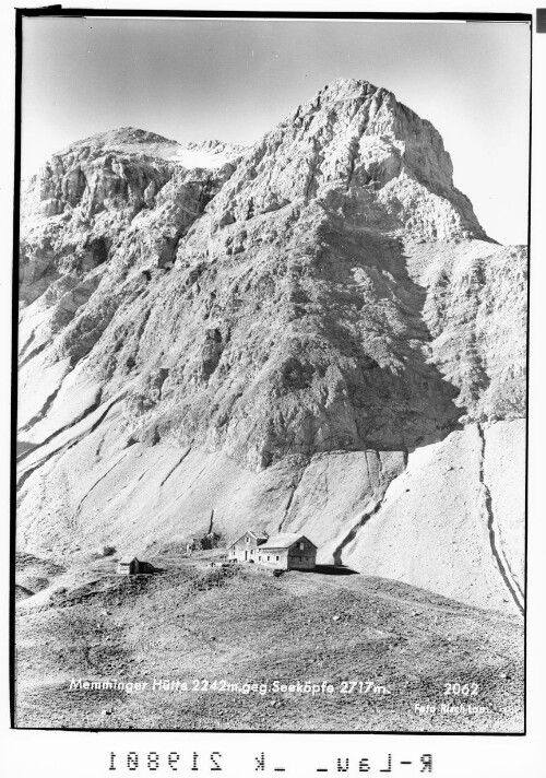 Memminger Hütte 2242 m gegen Seeköpfe 2717 m