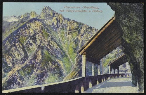 [Arlberg] Flexenstrasse (Vorarlberg), mit Wildgrubenspitze u. Erzberg