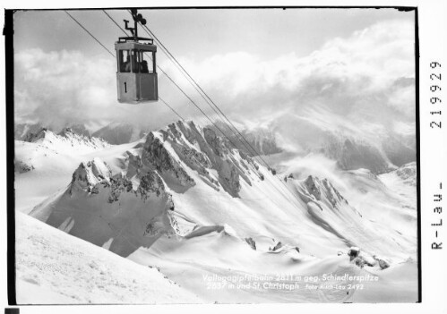 Vallugagipfelbahn 2811 m gegen Schindlerspitze 2637 m und St.Christoph