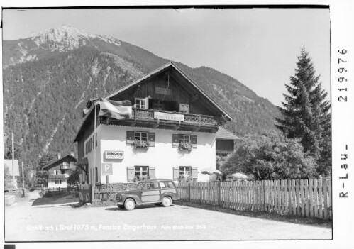 Bichlbach in Tirol 1075 m, Pension Zingerhaus : [Pension Zingerhaus in Bichlbach im Ausserfern gegen Zingerstein]