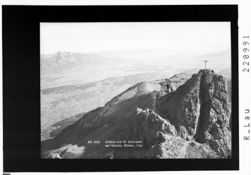 Mittlere und Kleine Schwester mit Rheintal : [Blick von der Grossen Schwester]