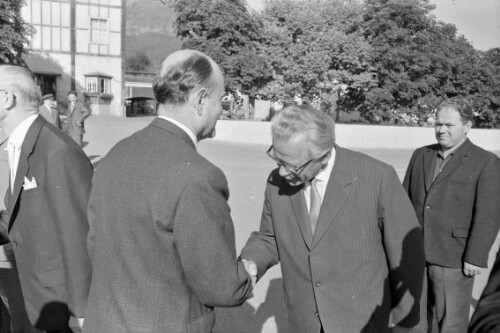 Bundeskanzler Josef Klaus auf Besuch in Vorarlberg, Firma Rondo in Frastanz