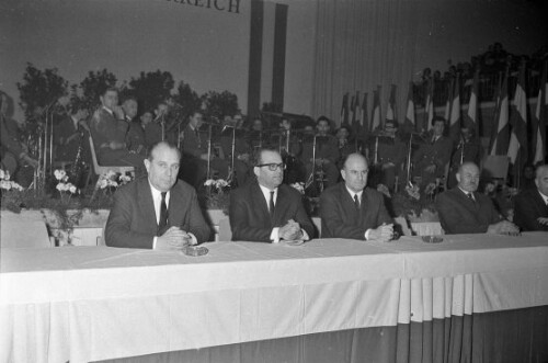 Bundeskanzler Josef Klaus im Nationalratswahlkampf, Auftritt in der Messehalle in Dornbirn