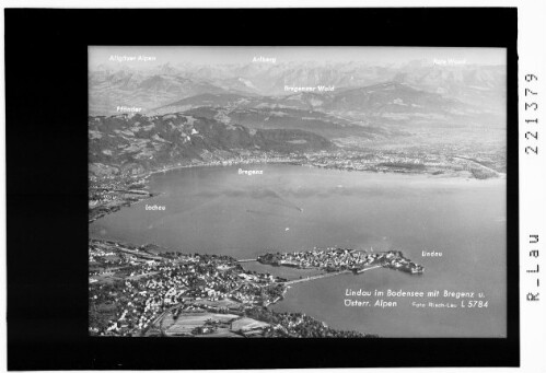 Lindau im Bodensee mit Bregenz und Österr. Alpen