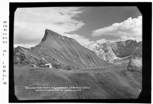 Biberacher Hütte 1862 m / Bregenzerwald / mit Rothorn 2243 m und Braunarlspitze 2651 m