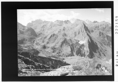 Salonienalpe / Kirchlispitzen 2555 m und Schesaplana 2967 m vom Golm / Montafon : [Blick vom Kreuzjoch]
