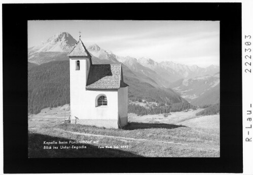 Kapelle bei Parditschhof mit Blick ins Unterengadin