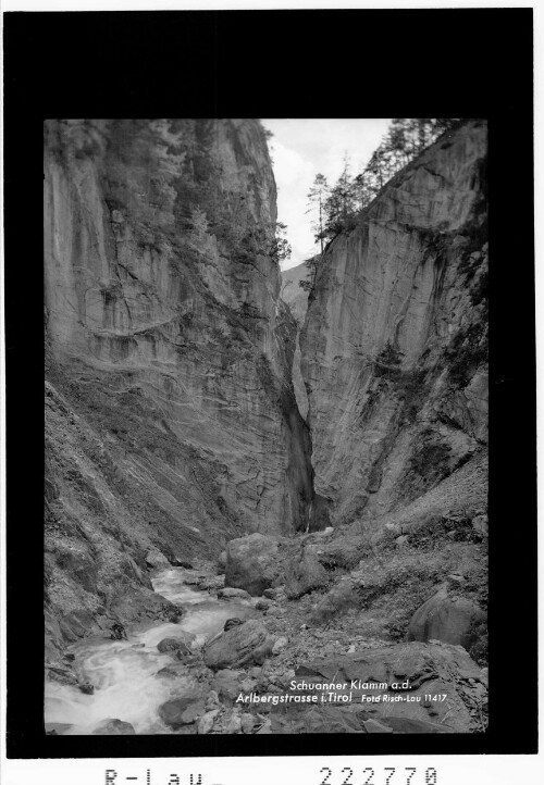 Schnanner Klamm an der Arlbergstrasse