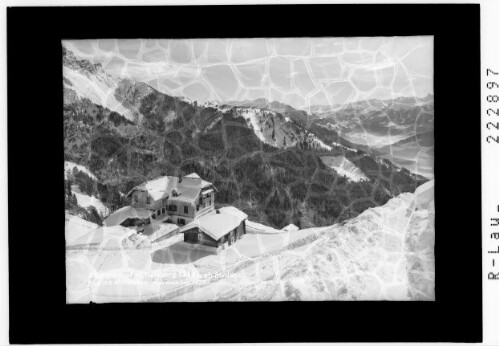 Alpengasthof Muttersberg 1325 m ob Bludenz / Blick ins Montafon