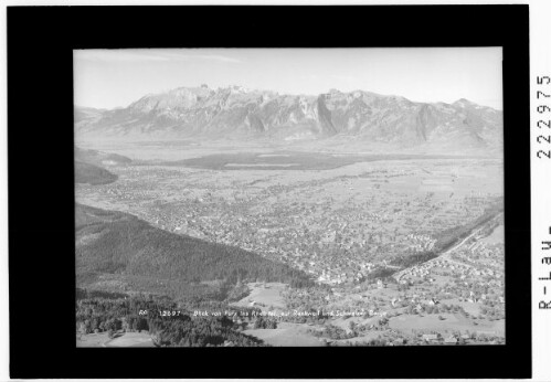 Blick von Furx ins Rheintal - auf Rankweil und Schweizer Berge