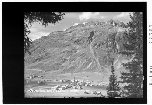 Galtür in Tirol 1600 m an der Silvretta Hochalpenstrasse : [Galtür gegen Grieskopf]