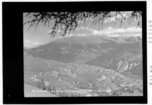 Fiss in Tirol 1436 m gegen Kaunertal - Kaunergrat und Fendels