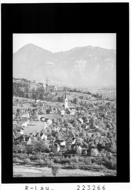 Wolfurt mit Schloss / Blick auf Staufenspitze