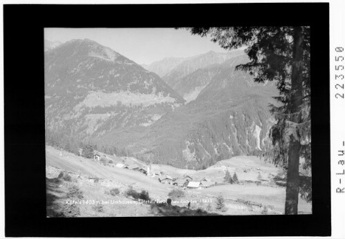 Köfels 1403 m bei Umhausen / Ötztal / Tirol : [Köfels gegen Horlachtal mit Narrenkogel und Nederkogel]