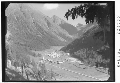 [Gries im Sulztal bei Längenfeld gegen Schrankogel und Mutterbergerseespitze / Tirol]
